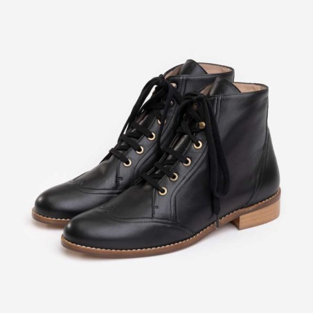 Alma Vintage Boots Black