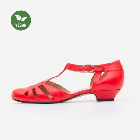 Vegan Mini Dynamite red (WITH LEATHER SOLE)