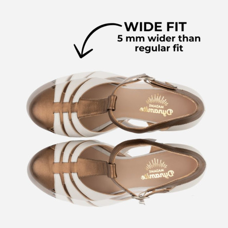 Wide fit - Mini Dynamite Cooper & Cream