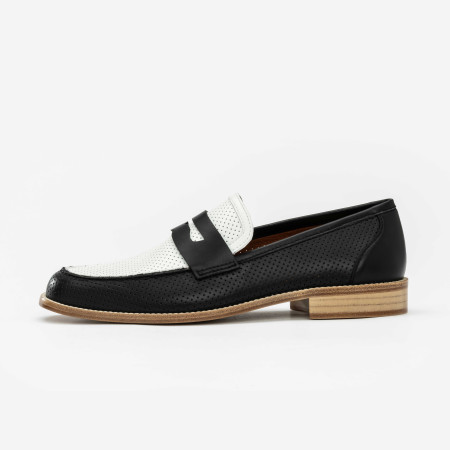Black and white loafers for swing dancing - Men