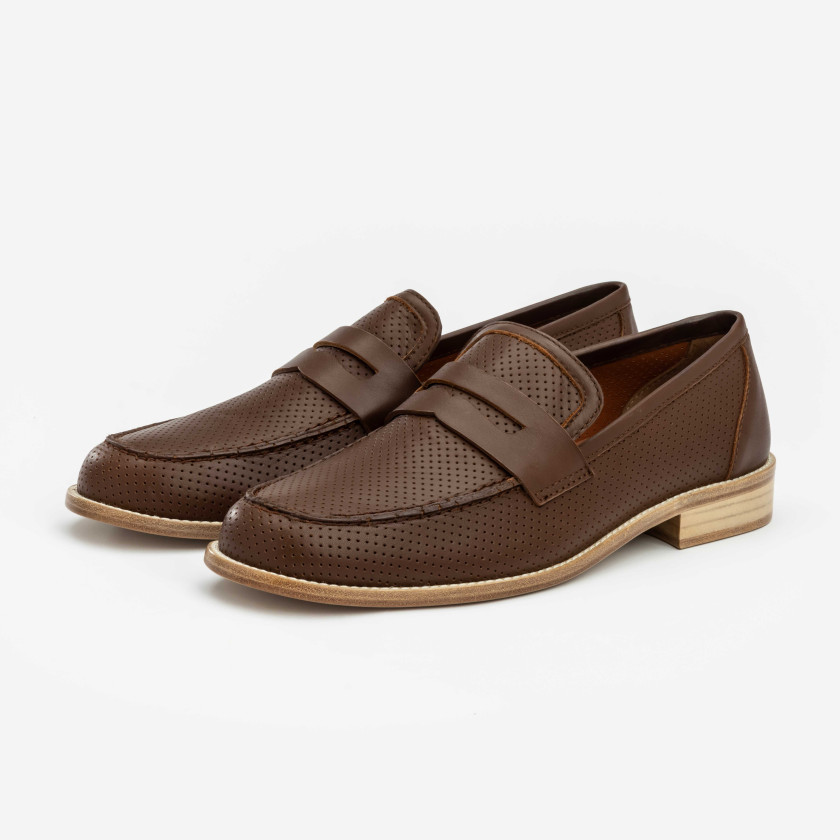 Brown loafers for swing dancing - Men