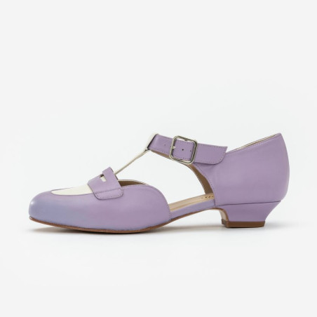 Wide fit - Mocasines Lavender & White