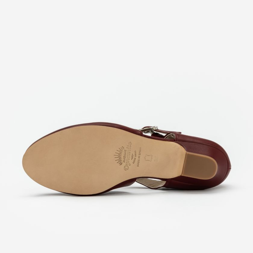 Wide fit - Mocasines Cherry & White
