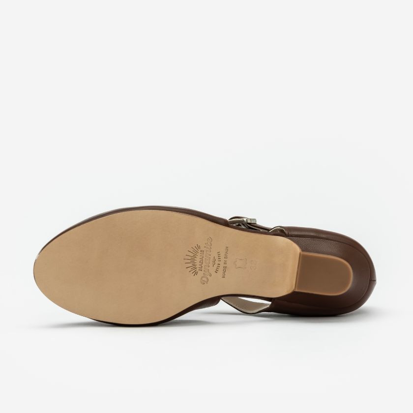 Wide fit - Mocasines Brown & White