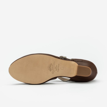 Wide fit - Mocasines Brown & White