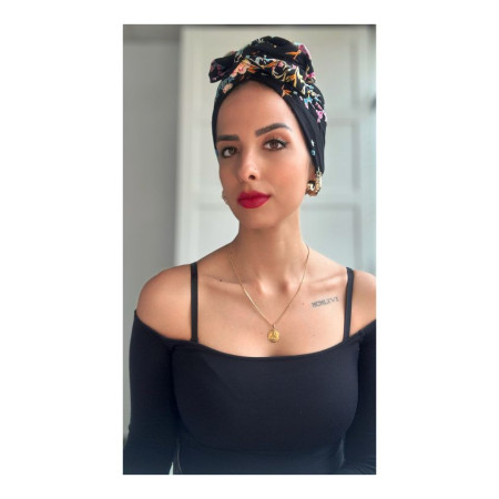 Turban mit Blumenmuster 2