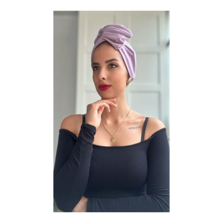 Turban in Lavendel