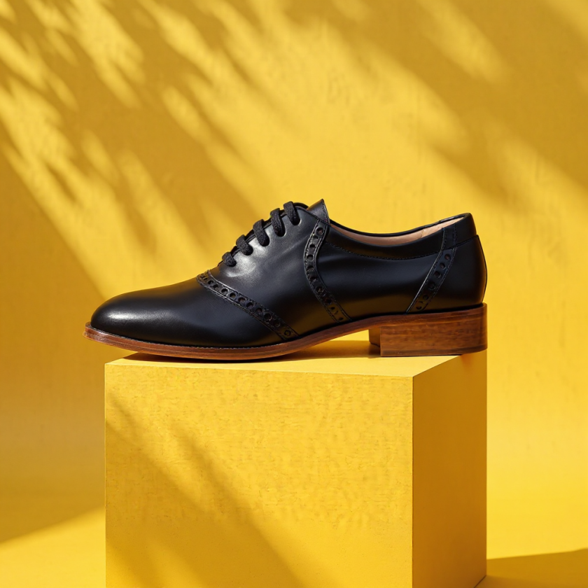 Saddle shoes black - For men