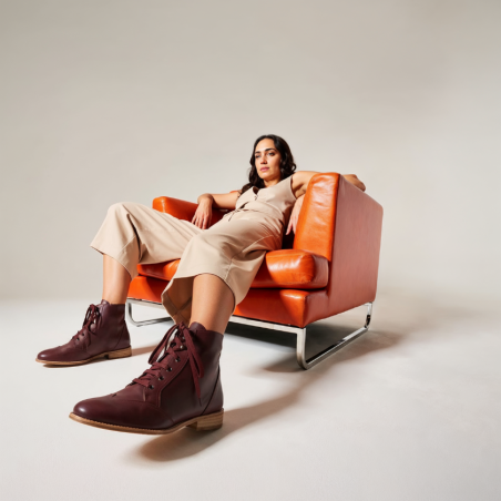 Alma Vintage Boots Red Wine