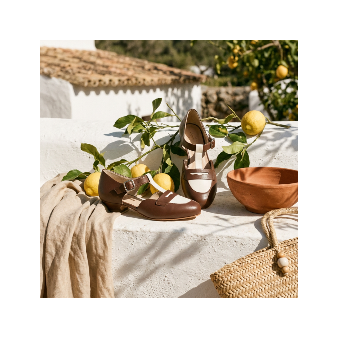 Madame Dynamite Wide fit - Mocasines Brown & White thumbnail 3