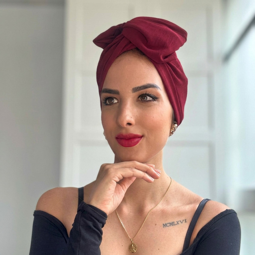 Turban cerise