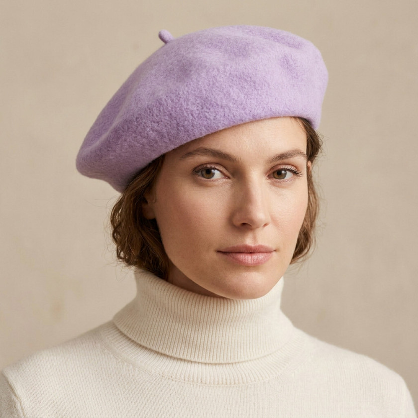 BERET HAT LAVENDER