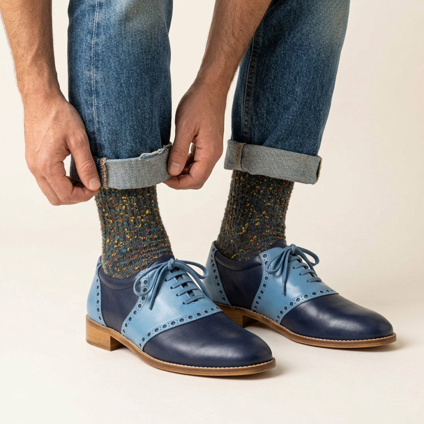 Saddle shoes jeans - For men