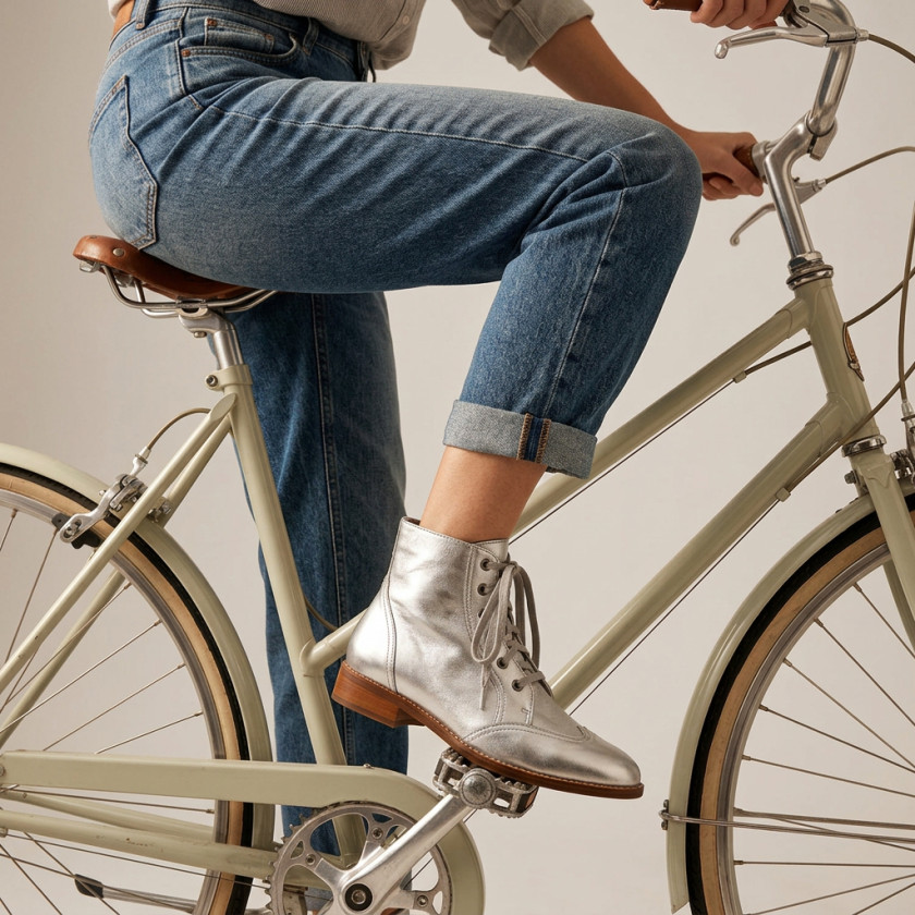 Alma Vintage Boots Silver