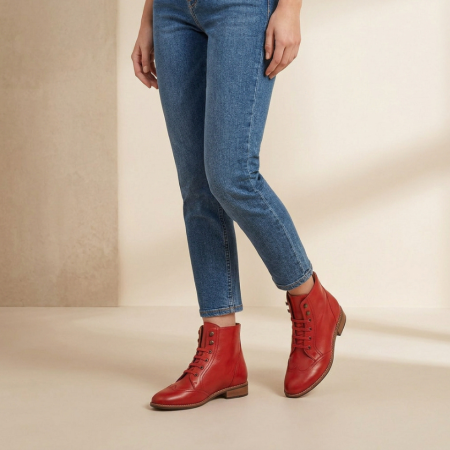 Alma Vintage Boots Red 2