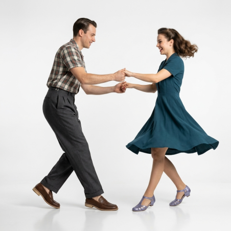 Mocassins marron pour danser le swing - Homme