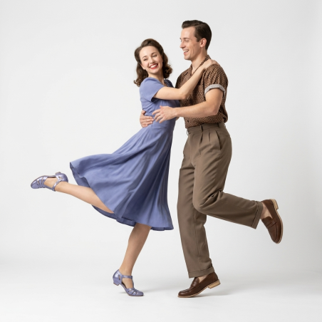Mocassins marron pour danser le swing - Homme