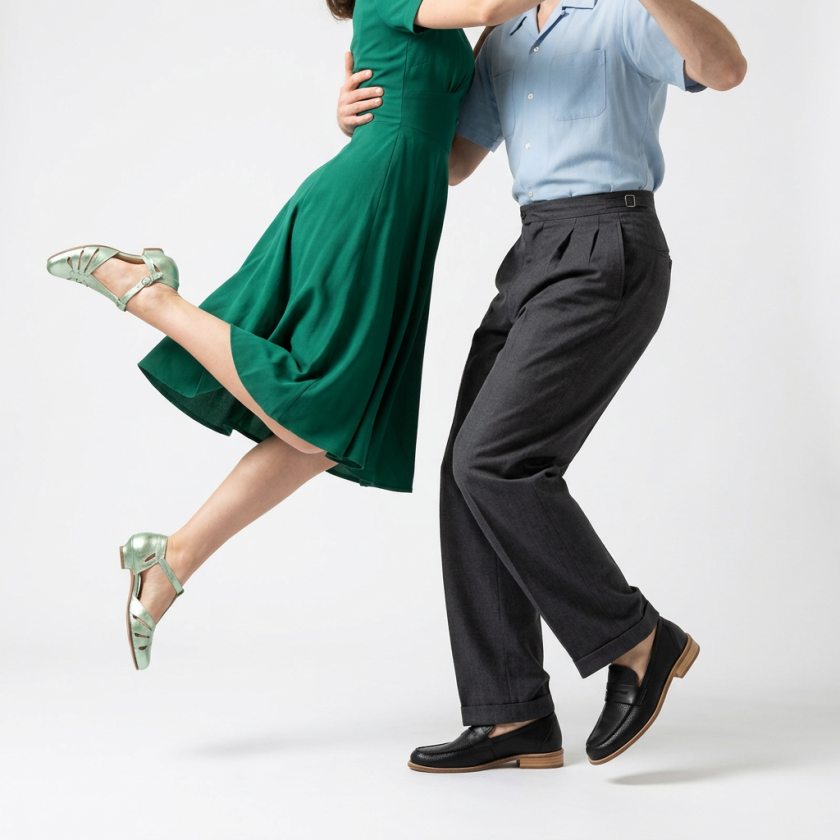 Black loafers for swing dancing - Men