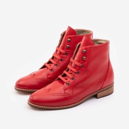 Alma Vintage Boots Red 2