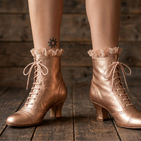 Rosetta Retro Boots Rose Gold 2