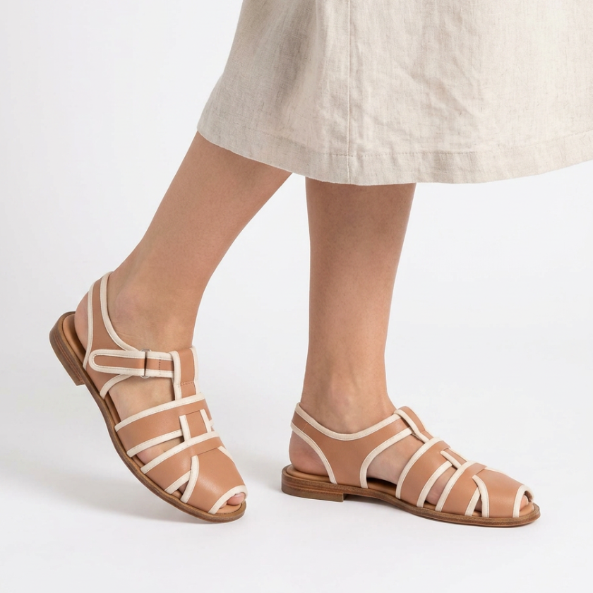 Summer retro Sandals Tangerine