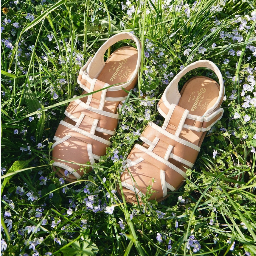 Summer retro Sandals Tangerine