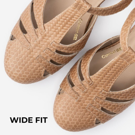 Wide fit - Mini Dynamite trenza beig