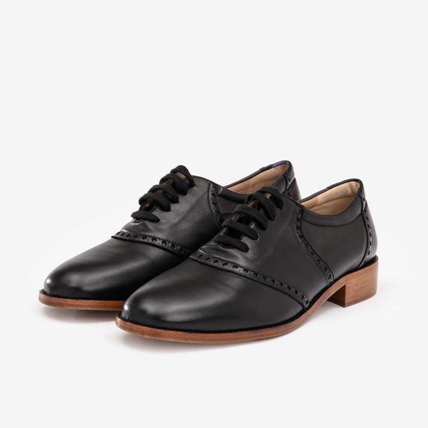 Saddle shoes black - For men