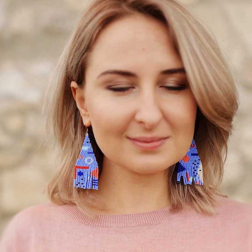 EARRINGS BOOSIKO BRIGHT BLUE