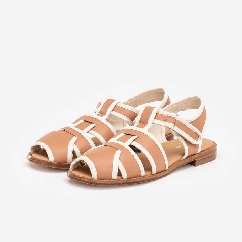 Summer retro Sandals Tangerine