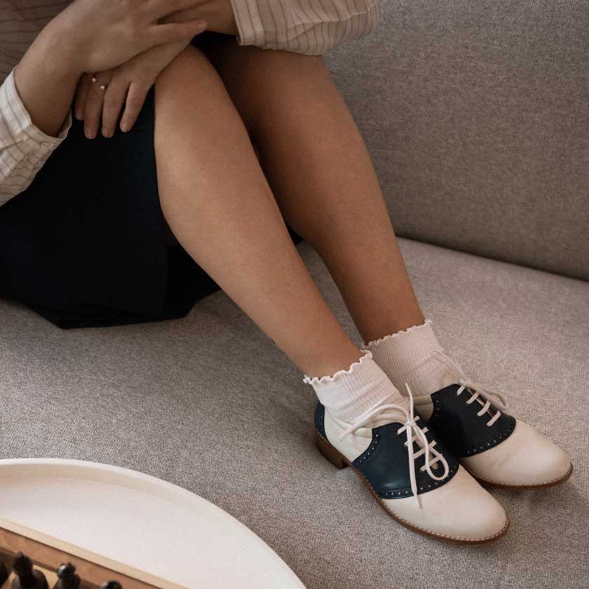 Blue saddle shoes hotsell
