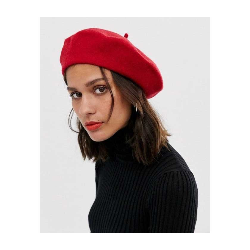 BERET HAT RED