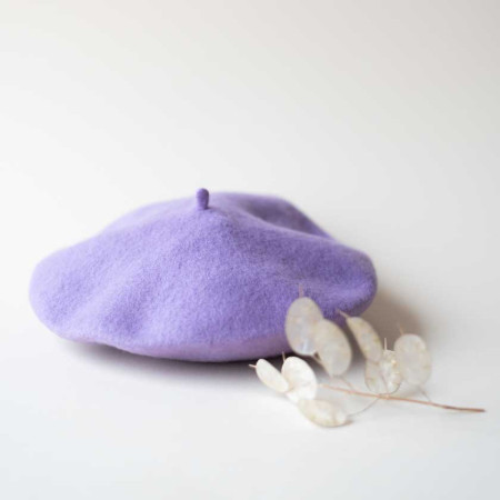 BERET HAT LAVENDER 2