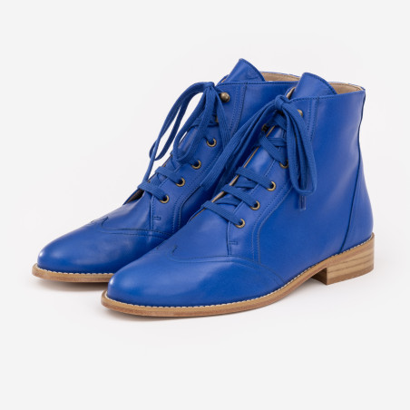 Alma Vintage Boots Bright Blue