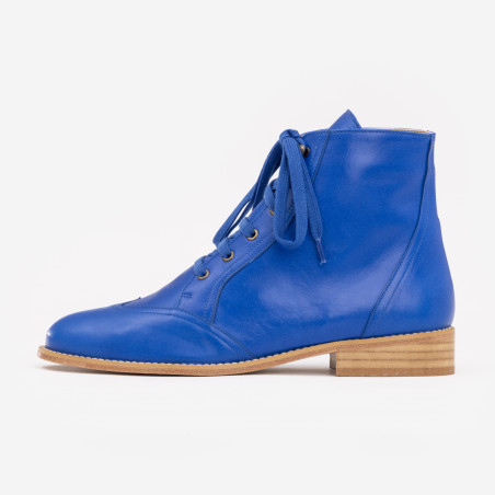 Alma Vintage Boots Bright Blue