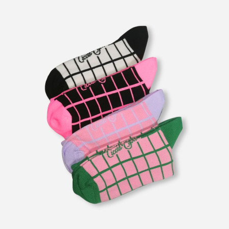 SCHWARZ/NEONKARIERTE SOCKEN 2