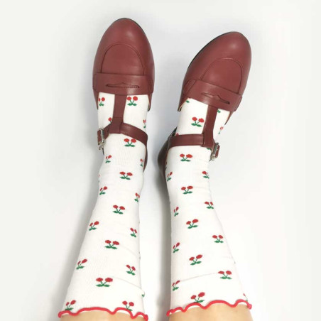 WHITE CHERRY SOCK