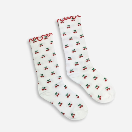 WHITE CHERRY SOCK