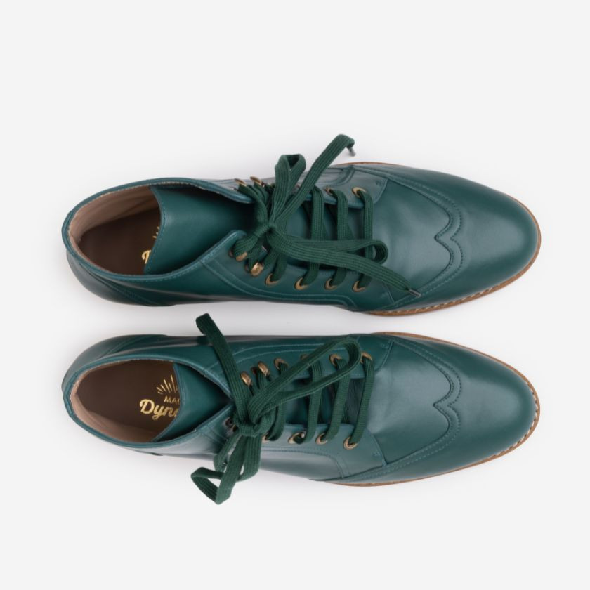 Alma Vintage Boots Green Bottle