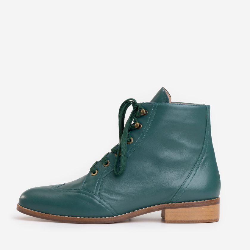 Alma Vintage Boots Green Bottle