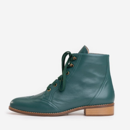 Alma Vintage Boots Green Bottle